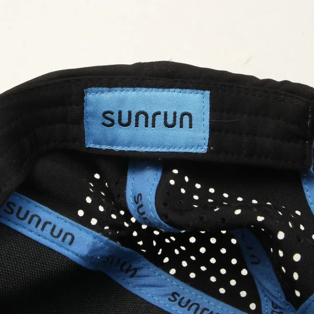 Sunrun Performance Baseball Cap Men OSFM Black Reflective Laser Cut Snapback Hat - Picture 6 of 7